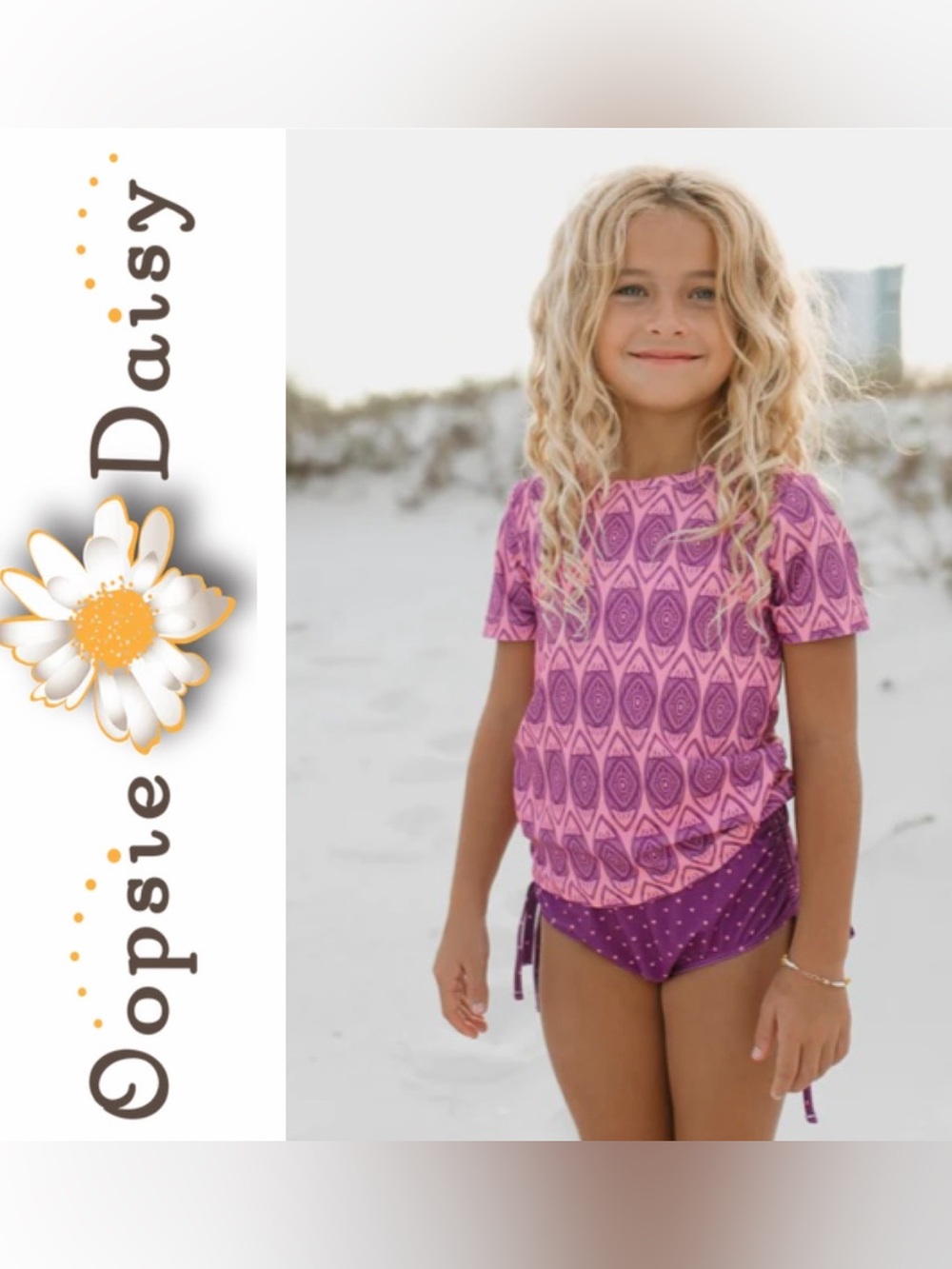 Girls 2 Piece Rashguard Swimsuit